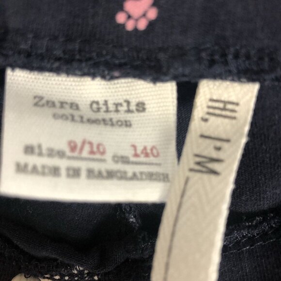 Zara Size 9/10 Blue Heart & Dog Paw Leggings - Picture 4 of 6